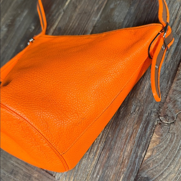 Coach vintage  neon orange duffle mini bucket feed bag crossbody (flaws) w/COA - Picture 9 of 16